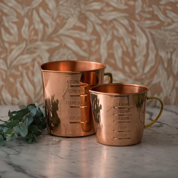 Copper Liquid Measuring Cup - Available in two sizes