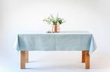 Blue Dotty Rectangle Linen Tablecloth - NEW!