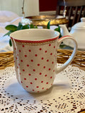 Festive Red and White Mug Assortment - set of four