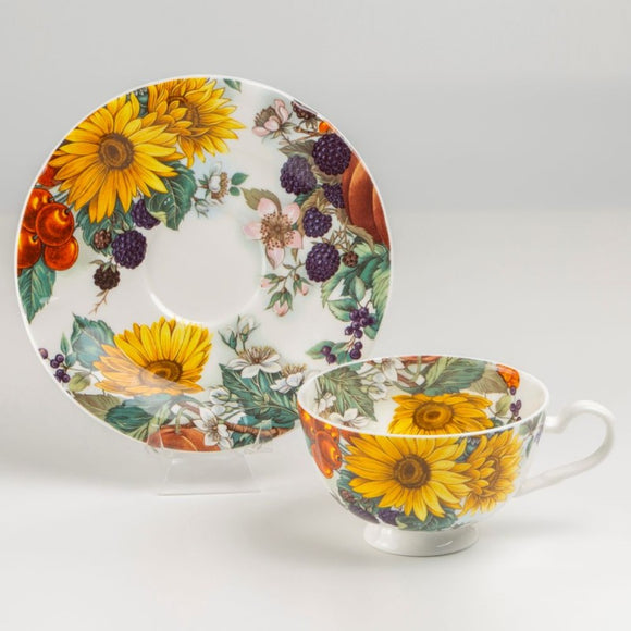 Sunflower Teacups - set of four - NEW!